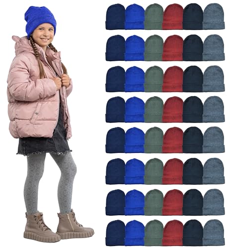 Image of YACHT & SMITH Winter Beanies, Bulk Cold Weather Thermal Warm Stretch Skull Cap, Mens Womens Unisex Hat