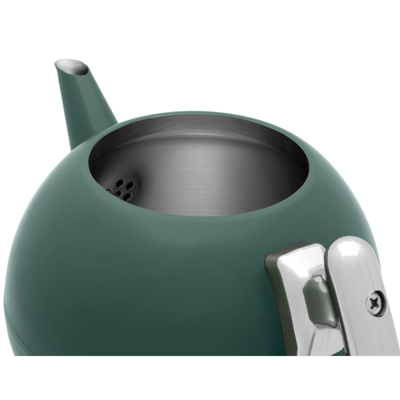 Bredemeijer große doppelwandige Teekanne 1.2 Liter - grüne Edelstahl Kanne & Tee-Filter-Sieb-Aufsatz - ideal für losen Tee