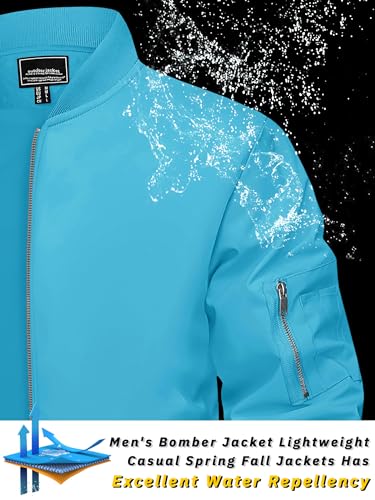 image for TACVASEN Bomber Jacket Men Lightweight Jackets Casual Stylish Men's Ja