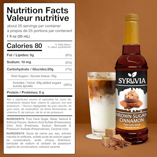 Syruvia Brown Sugar Cinnamon Syrup