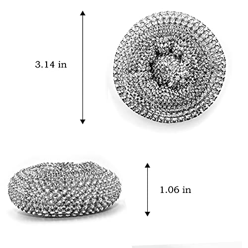 10 Pack Stainless Steel Sponges, Scrubbing Scouring Pad, Steel Wool Scrubber For Kitchens, Bathroom And More #TOP2