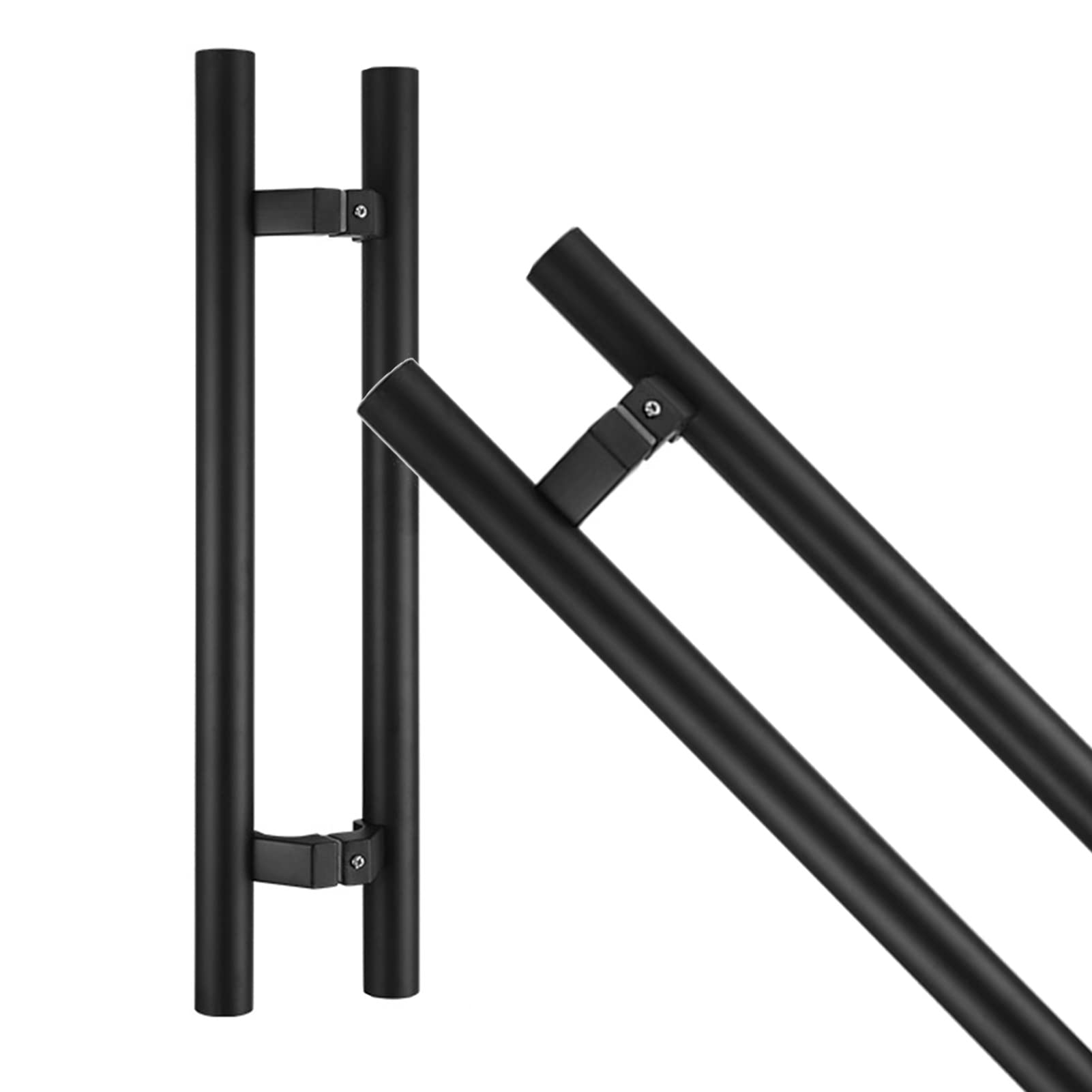 Poignée de porte en acier inoxydable brossé H-shape premium de 80 cm