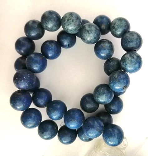 Miniatura 3 de 32 cuentas de lapislázuli azul Phoenix de 0.472 pulgadas (0.472 in), cuentas de piedras preciosas sueltas redondas lisas para hacer joyas, pulseras