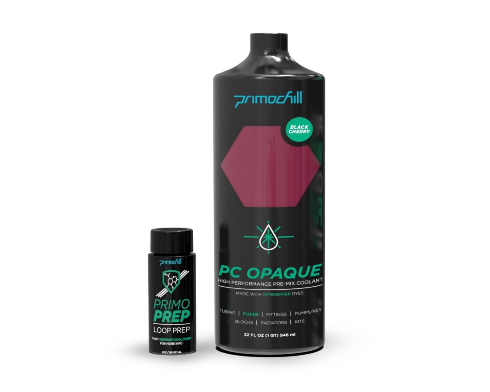 PrimoChill Opaque - Computer WaterCooling Show Coolant, Solid/Non-Transparent, Full Protection, Advanced User, PrimoPrep Included, Proudly Made in The