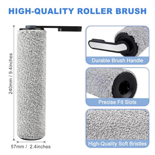 7 Stück Zubehörset für Tineco Floor One S5/S5 Pro/S5 Pro 2/S5, Zubehör Set mit Ersatzbürsten und Filter, Nass-und Trockensauger Ersatzteile, 2 Bürstenrolle + 4 Filter + 1 Reinigungsbürste