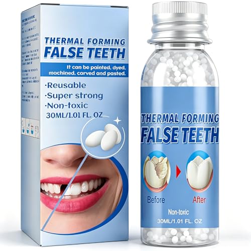 Temporary Tooth Filling Kit Dental Repair Beads for Mending Gaps and Chipped Tooth Moldable False Teeth Replacement Moldable False Teeth Filling for Fake Dental Repair