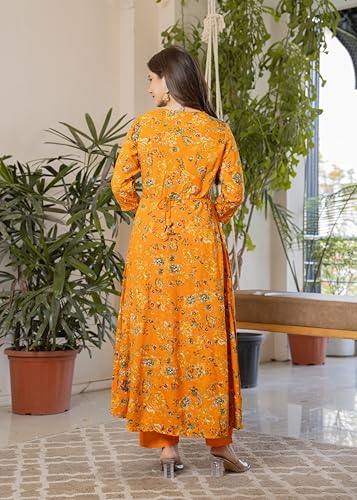 Image of MANHAREE | Women's Rayon Kurta with Pant & Dupatta Set