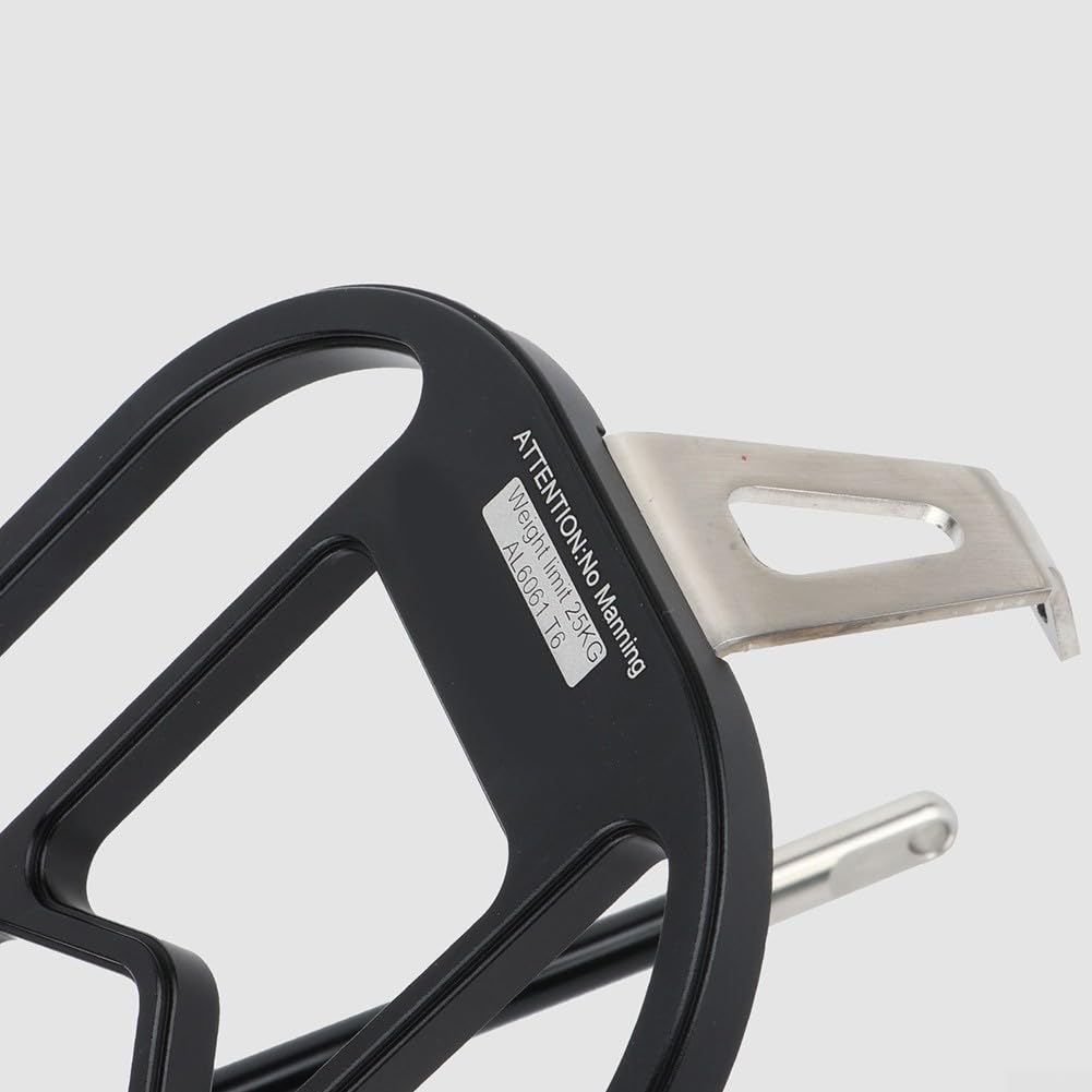 Porte-bagages arrière en alliage d'aluminium pour Brompton pour vélos pliants 360 x 14 cm (noir)