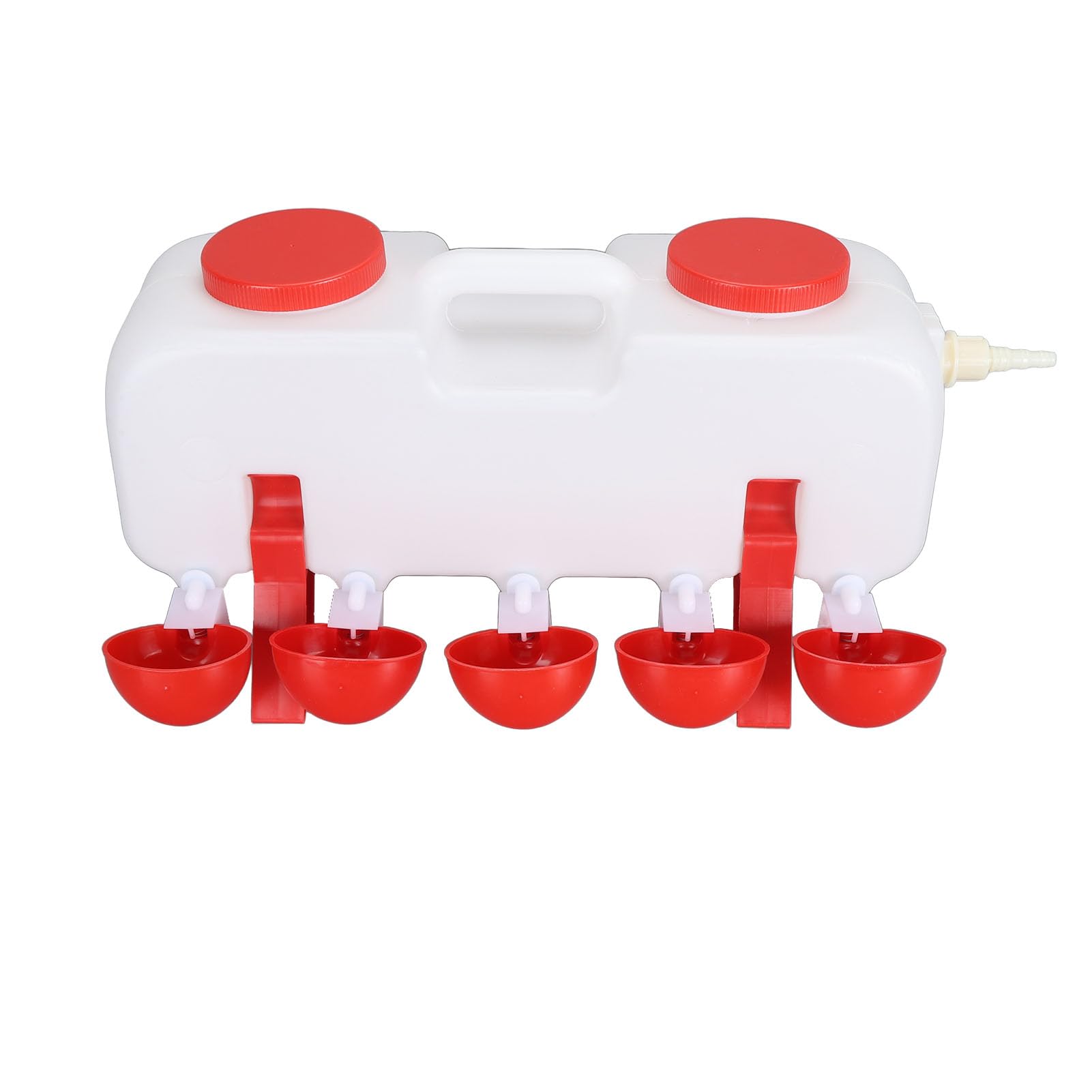 Bebedero para pollos, alimentador de agua para aves de corral con llenado superior de gran capacidad de 10 litros con 10 tazas de agua para pato, ganso, para granja avícola, uso (Full Automatic)
