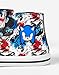 Sonic The Hedgehog Boys High-Top Trainers with Hook and Loop Strap | Shadow The Hedgehog Kids Black Blue Red Grafik Footwear