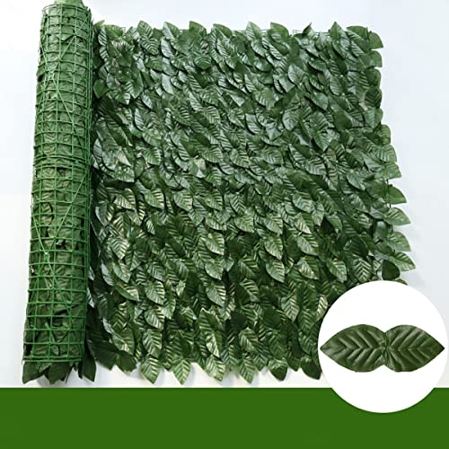 MYOYAY Artificial Ivy Leaf Green Hedge Roll 1m x 3m Screening Panels On Roll Privacy Garden Fence Decorative Artificial Ivy Fence Screen UV Fade Protected for Gardens Balcony and Terraces
