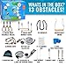 Hyponix Ninja Warrior Obstacle Course for Kids – 2 x 60 ft Slackline with 13 Outdoor Ninja Obstacles, Supports 880lbs – Monkey Net, Ratchet-Tight Tech, Climbing, Swinging & Balance Training, Ages 3+