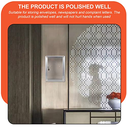 Nuobesty Metal Drop Box Wall Mount Locking Mailbox Collection Box Aluminum Mail Storage Box Suggestion Box Magazine Case For Home Office Business Parcel Box #TOP3