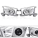 Headlights Compatible with 1996-2002 Toyota 4Runner Front 1 Pair Car Lamps Driver Left&Passenger Right Side Automotive Replacement Vehicle Lights Assemblies (Not Included H4 Bulb)