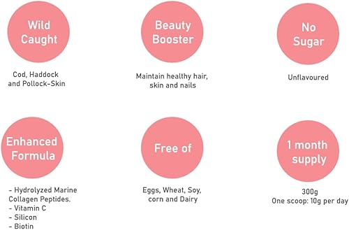 Miniatura 6 de Nutridom Polvo de péptidos de colágeno marino hidrolizados, capturado en la naturaleza de Nueva Escocia, apoya el cabello, la piel y las uñas, sin