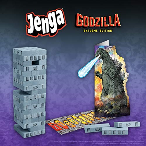 image for USAOPOLY Jenga: Godzilla Extreme Edition | Based on Classic Monster Mo