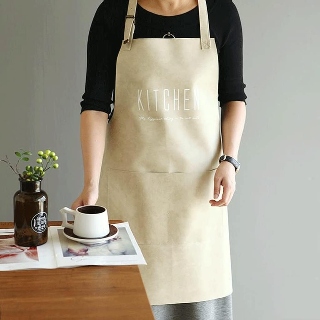 誠実 キッチン防水オイルステンドpuレザーファッションエプロンメンズ ウィメンズフラワーショップミルクティーワークエプロンアジャスタブルウエストコンビニエンス オレンジ A Avmschools Ac In