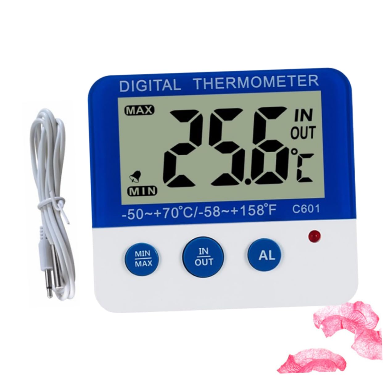 SHOWERORO 3 Termómetros Digitales C601 Para Congelador Y Refrigerador Con Alarma Y Accesorios De Cocina.