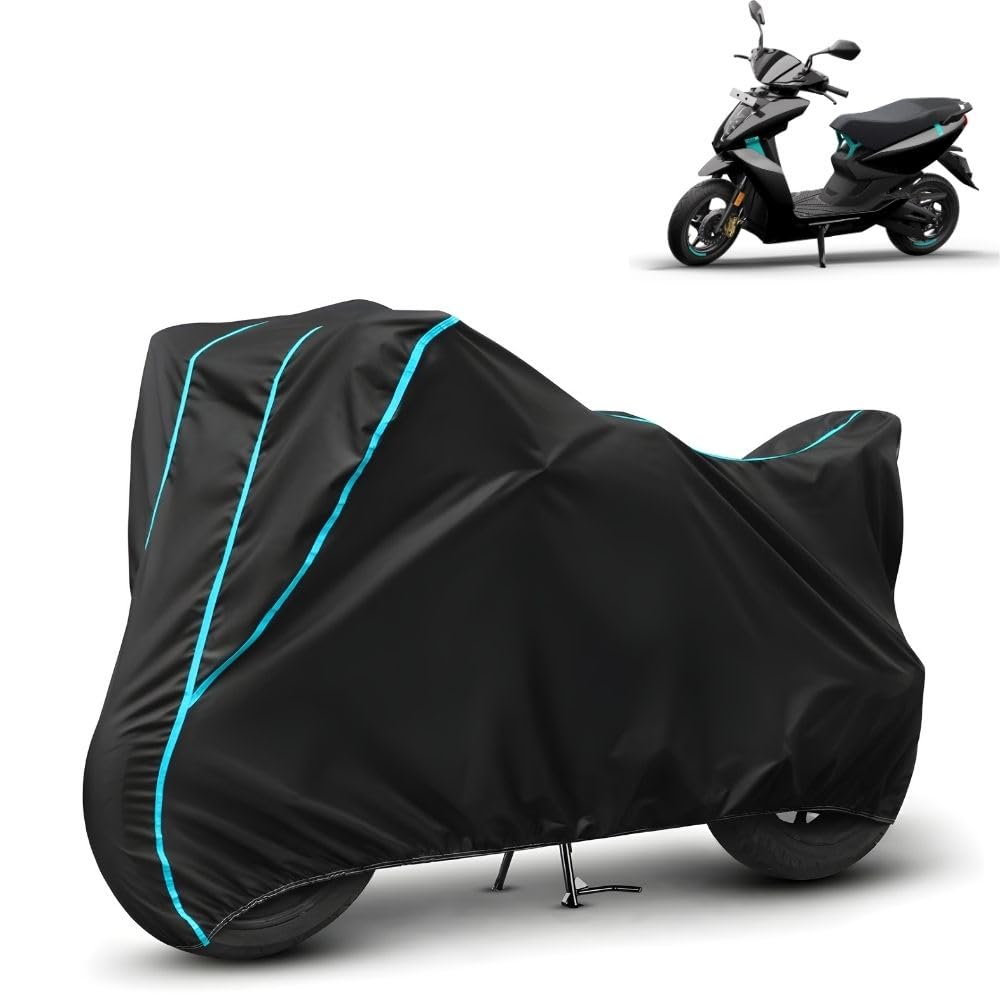 AUTO PILOT 100% Water Resistant Bike Cover for Rain Sun UV Dust Proof Protection Bike Body Cover Bikes with Aqua Pipping (Black Colour) (Ather) (B0DF5RWJY1) Amazon Price History, Amazon Price Tracker