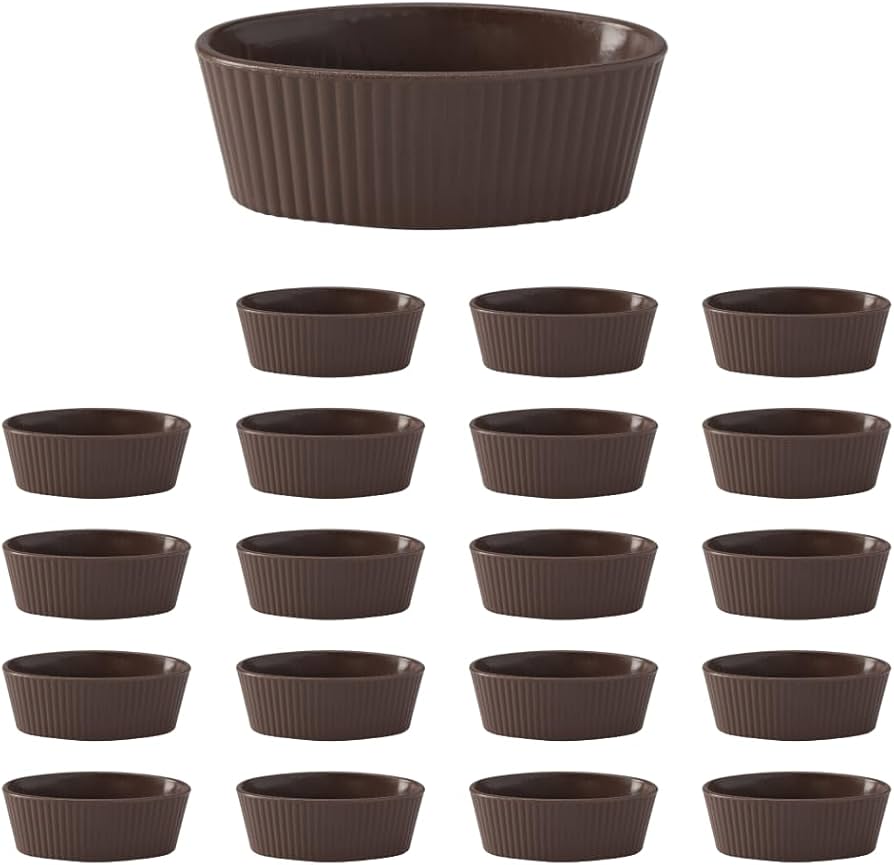 Amazon.co.jp: 割れない耐熱ココット 小皿 スフレ 茶 ブラウン 9cm×6cm Amazon.co.jp: 割れない耐熱ココット 小皿 スフレ 茶 ブラウン 9cm×6cm