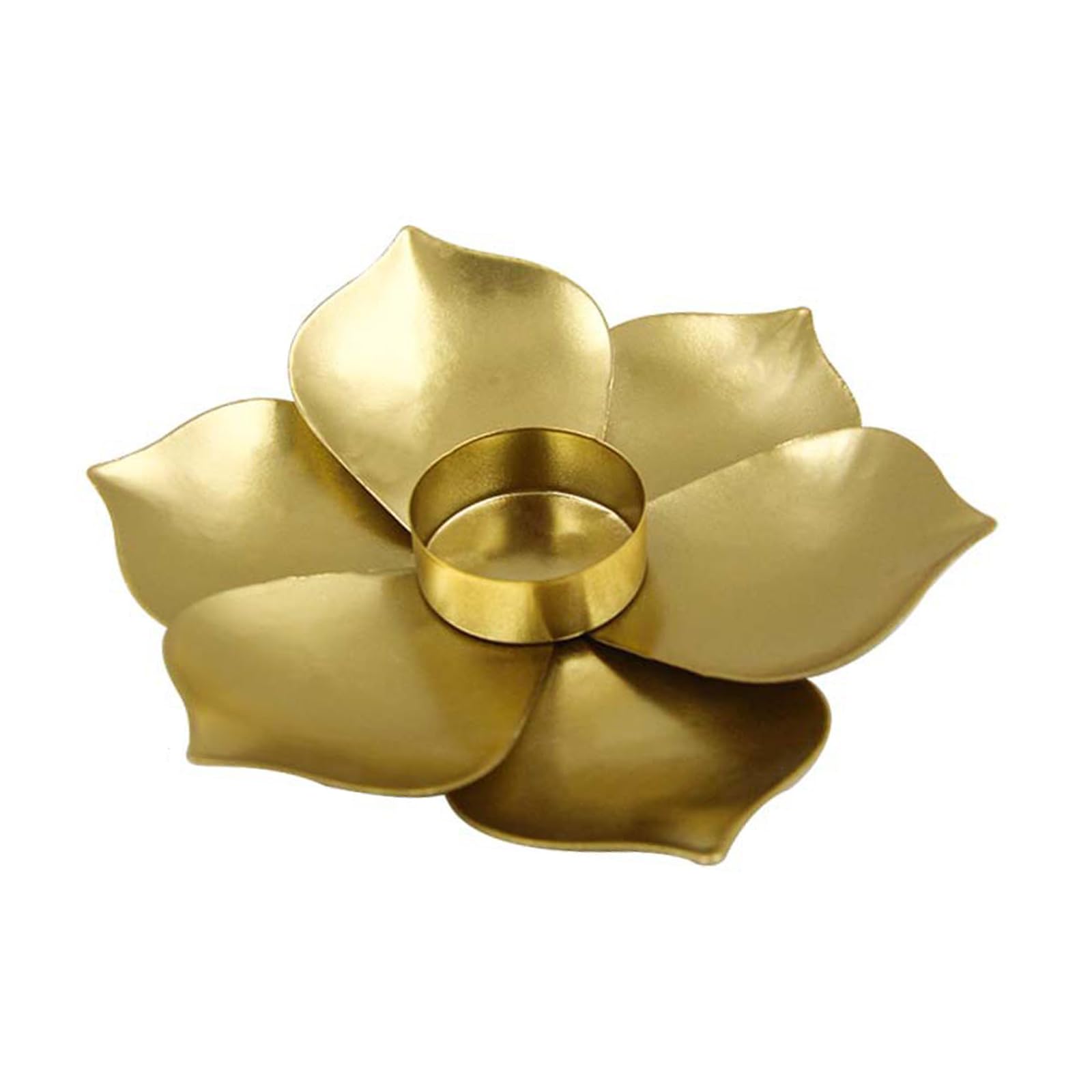 Buxuaaaa Holder Metal Candlestick Unique Flower Lamp Shape Desk Candlelighting for Sophisticated Home Decors Dining Table Enhancement