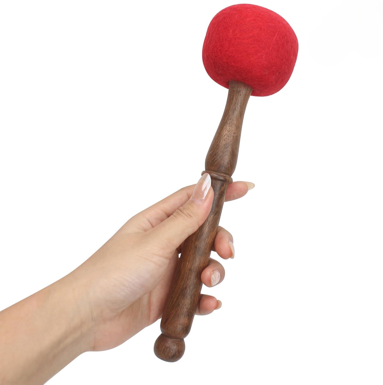 Tibetan Singing Bowl Striker – Wooden Mallet with Wool Felt for Singing Bowls & Gongs (Standard)-picture-18