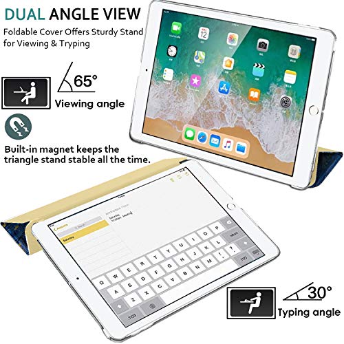 Image of DuraSafe Cases for iPad PRO 12.9 Inch 4th [ Pro 12.9 4 Generation 2020 ] A2229 A2069 MY3K2HN /A MY3J2HN /A MY2H2HN /A MY2J2HN /A Trifold Printed PC Lightweight Protective Clear Back Cover - Starry Night