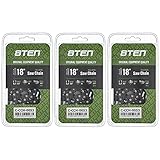 8TEN Full Chisel Chainsaw Chain 18 Inch .063 .325 68DL for Stihl 025 MS 230 250 251 (3 Pack)