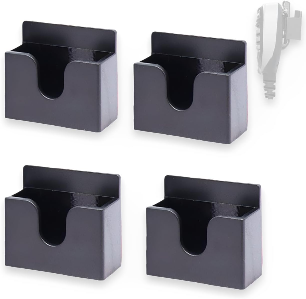 4Pcs Universal Radio Microphone Holder, Car Ham Radio Microphone Mount, Walkie Talkies Holder- Compatible with BF-888S,BF-777S,BF-666S,BF-999S,UV-5R,UV-5RA,UV-5RB,UV82