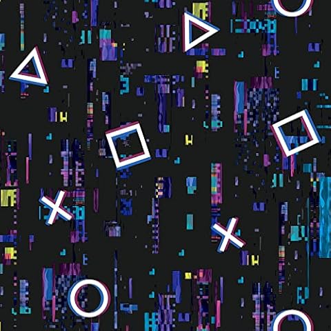 Video Game Glitch Wallpaper Multicoloured Pink Purple Black Blue Cover