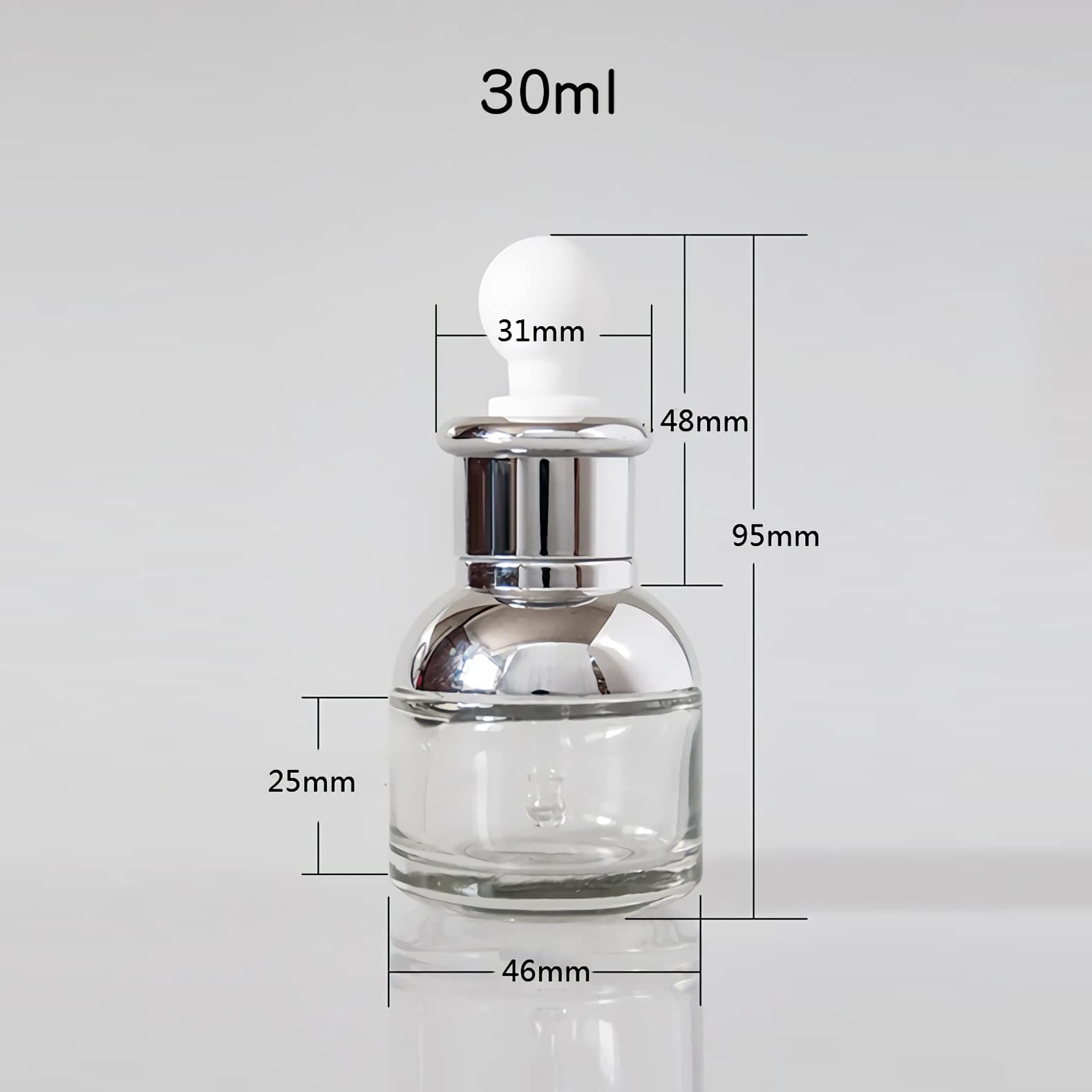 12 Pieza, Lujo 30ml Transparente Botellas de Cristal con Pipeta, Frasco Cuentagotas Cristal con Tapón de Rosca Oro para Aromaterapia Aceites Esenciales