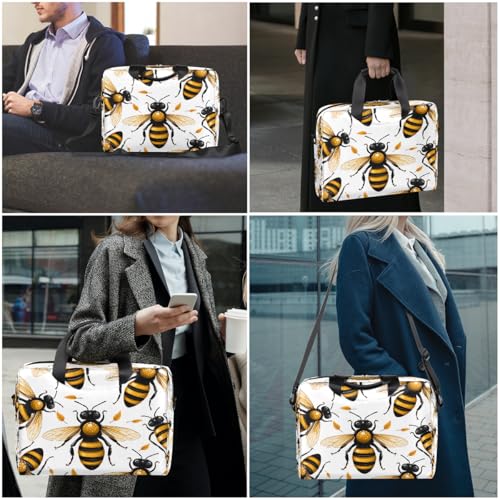 Maletín para portátil con patrón Animal Bee, 13-16 pulg miniatura 2
