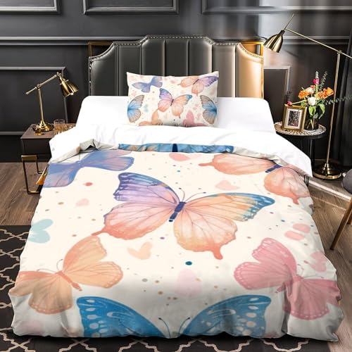Parure de lit microfibre douce avec fermeture éclair pratique 135x200