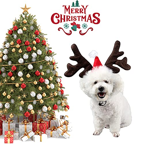 Disfraz Navideño para Perro con Cuernos de Reno Ajustable miniatura 2