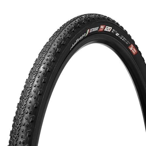 Challenge Getaway Pro TLR Gravel Tire, 700x40C, Folding, Tubeless Ready, Natural, SuperPoly, PPS, 260TPI, Black
