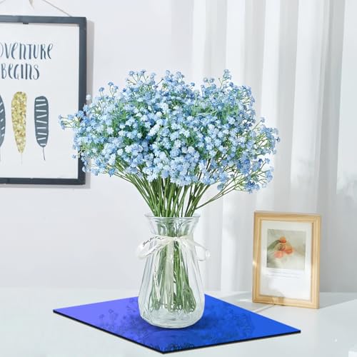 Image of 2 Pcs 12 x16 Inch Blue Acrylic Mirror Sheet, 1 /8 Inch Thick Opaque Glossy Mirror, Plexiglass Mirror Sheets with Protective Film, Rigid Mirror Sheets for Sawing, DIY, Laser Cutting and Engraving