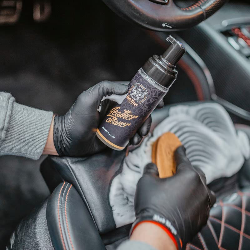 RR Customs Bad Boys Leather Care Set PREMIUN STRONG | Autopflege LEDER STARTERSET | Geschenkidee Lederpflege Lederreiniger Set 150ml