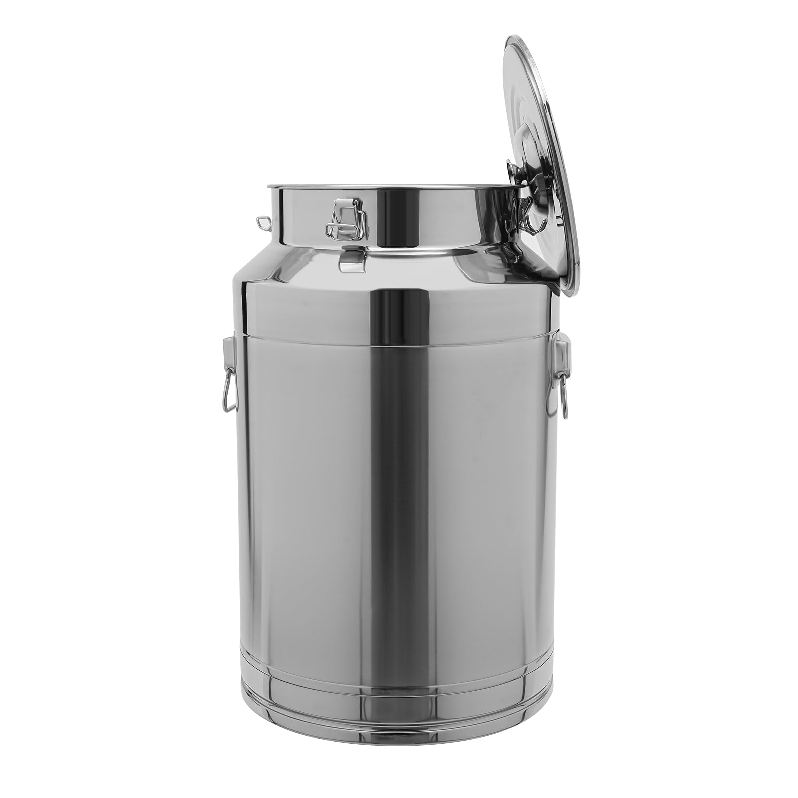 FONSOLUM 20Gal Milk Bucket Milk Bin, 304 Stainless Steel Heavy Duty Storage Container Bucket Tote Jug with Lid, Drink Dispenser Pail Airtight Canister for Wine Oil Grain