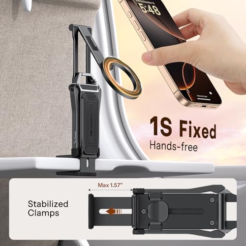 OMOTON TP02 360° Rotating for MagSafe Tripod, Aluminum Magnetic Phone Tripod for iPhone 17/16/15 Pro Max Air Women Men, Foldable Cell Phone Stand Fits Vlog, Gym, Travel Essentials Accessories Gift - Image 4