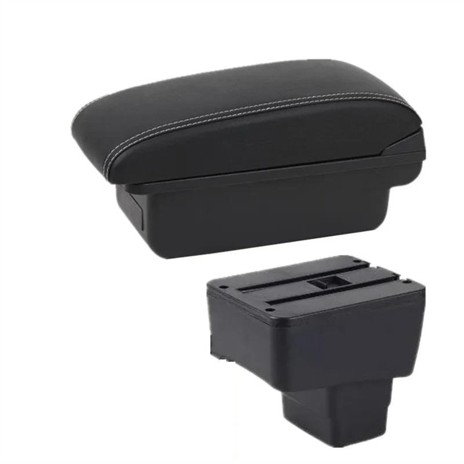 NOHEEU Armrest Box Retrofit Car Storage Dedicated Accessories For Mazda 2 For Skyactiv Version Cx3 CX-3(A2 Black white NOUSB)