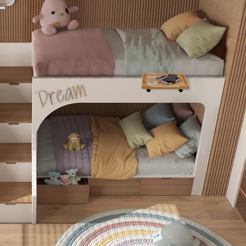 Tablette de lit en bambou véritable meuble de chevet suspendu élégant et robuste