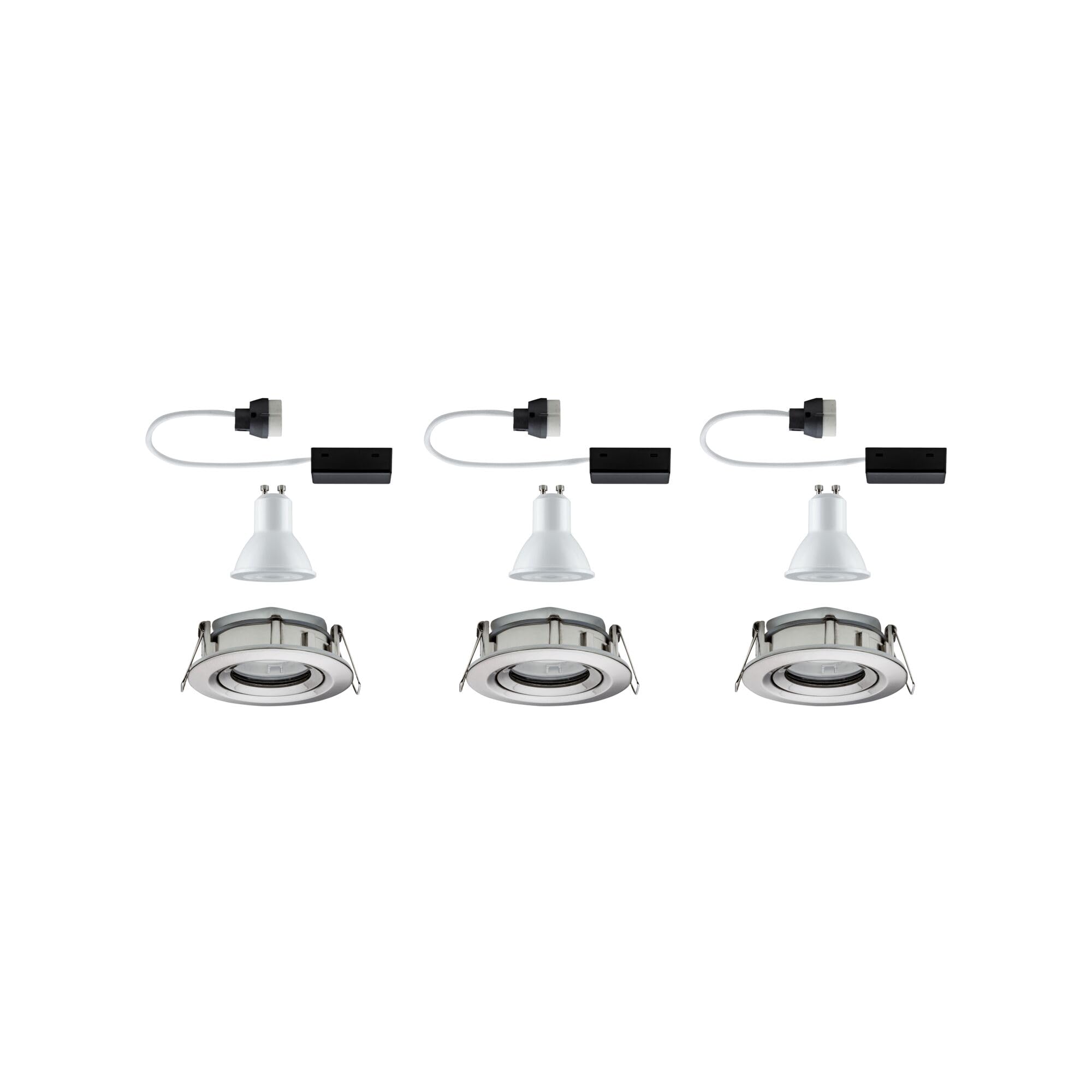 Paulmann Premium EBL Set Name IP65 schwenkbar LED 3x_W 230V GU10 51mm Eisen geb./Metall