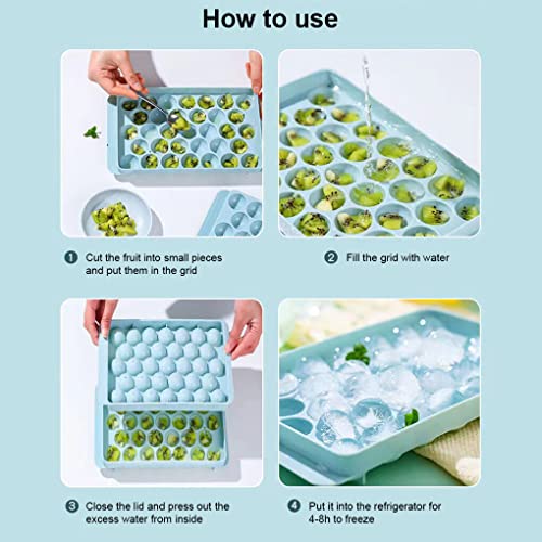 XUSIJAKQ1 4 X (Multi) Molde de bola de gelo bandeja de cubos de gelo para fazer glacê festa