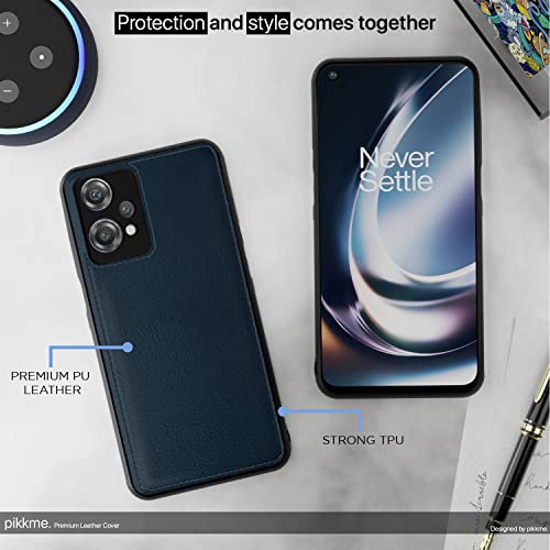 Image of Pikkme Oneplus Nord Ce 2 Lite 5G Back Cover | Flexible Pu Leather | Full Camera Protection | Raised Edges | Super Soft-Touch | Bumper Case for Oneplus Nord Ce 2 Lite 5G (Blue)