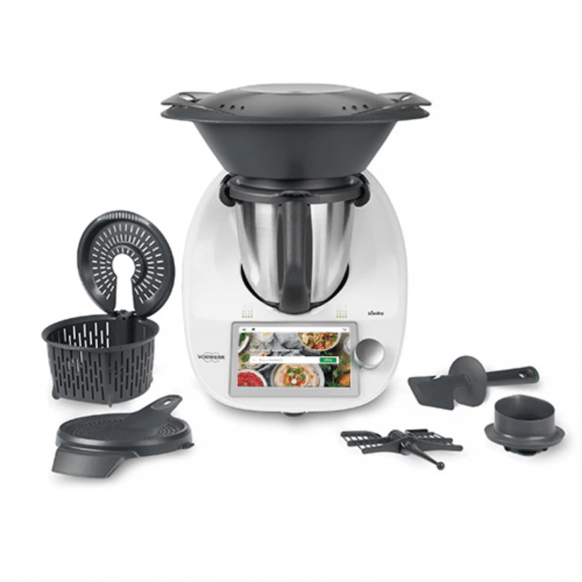 VORWERK BIMBY TM6 ORIGINALE – Robot da Cucina Multifunzione con Display Touch, Cookidoo® Integrato, Varoma e Cottura Guidata – Assistenza e Garanzia incorporate (Rigenerato Come Nuovo)