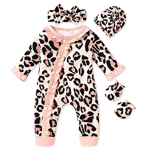 Aalizzwell Baby Girls Romper Outfit Fall Winter Clothes with Accessories