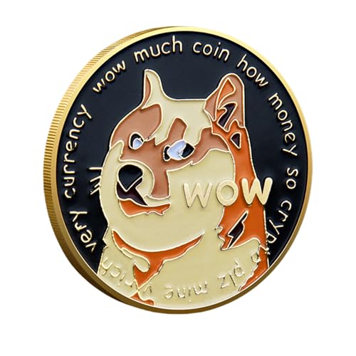 Dogecoin Doge Coin Crypto Dogecoin Token Doge Collectible Novelty for Sale Physical Souvenir Gift Metallic Replica Collectors Enthusiasts Gold-Plated Best Collectibles Engraved