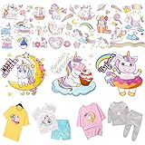 Paquete incluido: plancha de unicornio de 6 piezas sobre papel sin ropa.