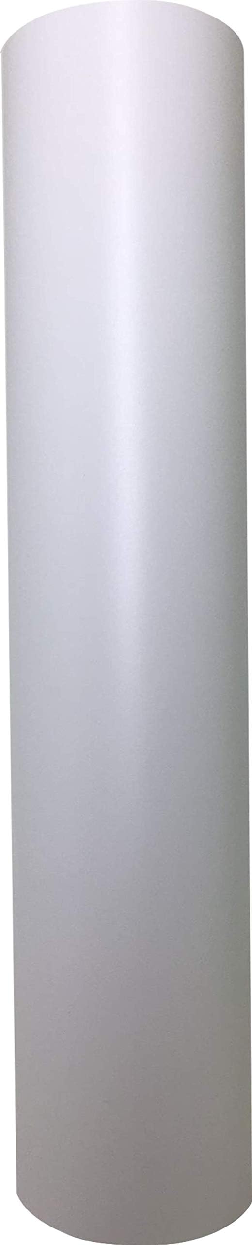 12" x 6Ft Roll of Matte White Permanent Adhesive-Backed Vinyl for Craft Cutters