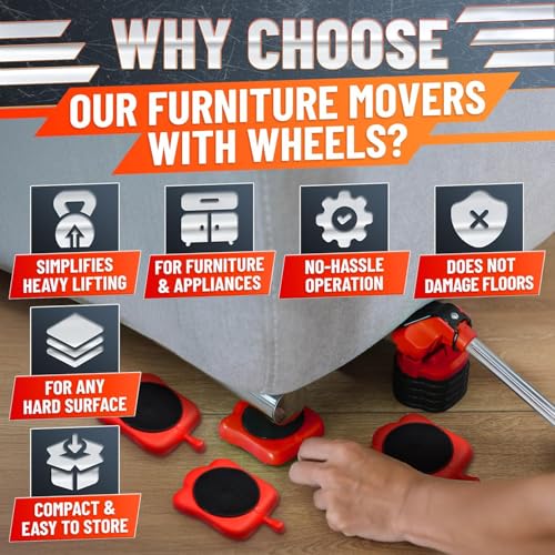 Heavy Furniture Movers with Wheels Set